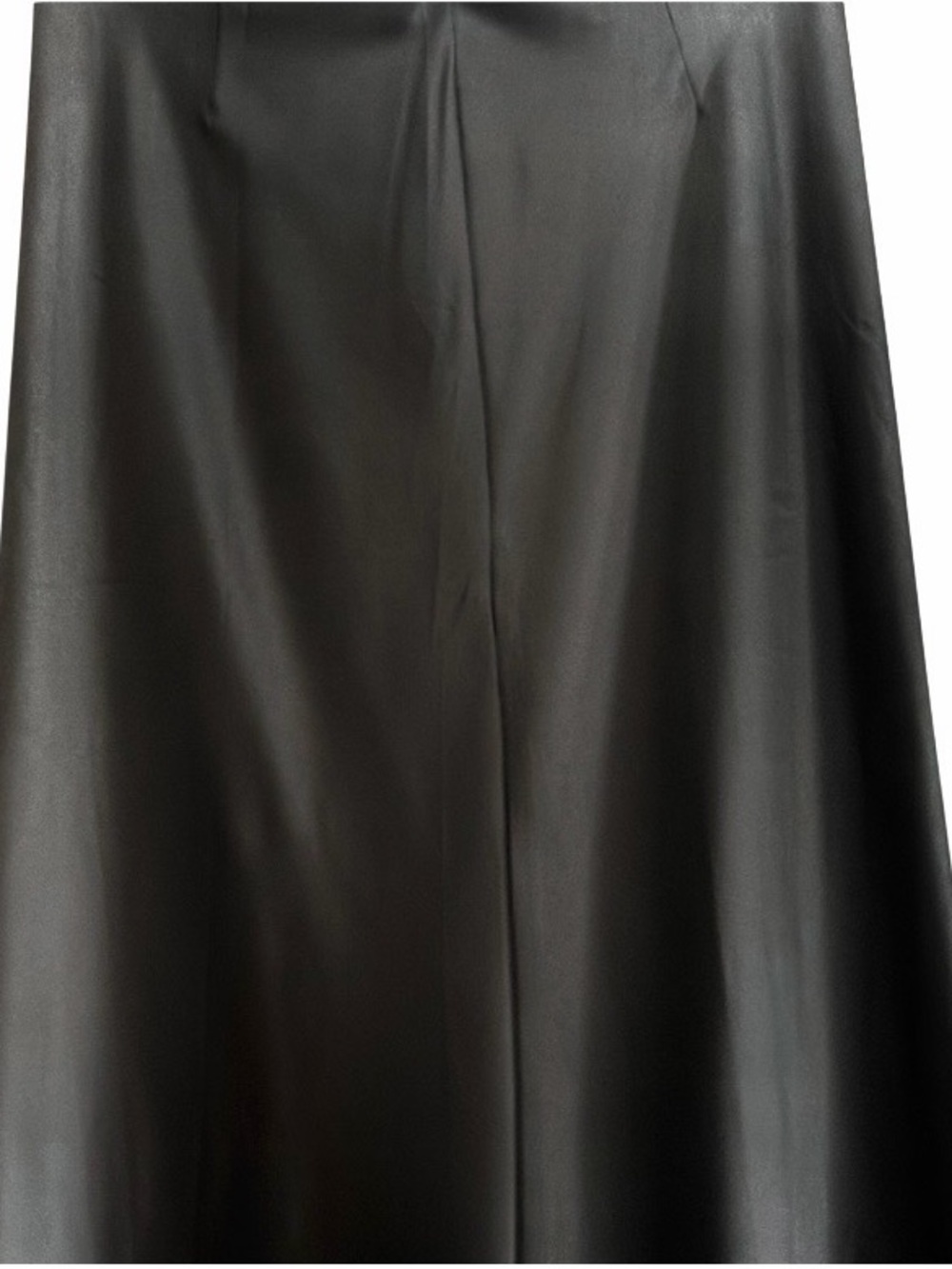 Black Elegant Floor Length Satin Maxi Slip Skirt Size M - Picture 6 of 10